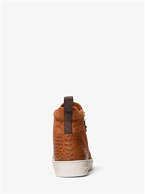 michael michael kors clay suede high-top sneaker